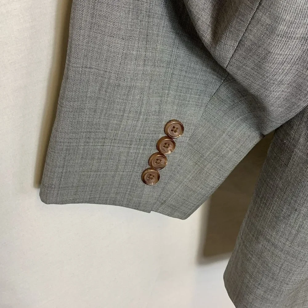Lauren Ralph Lauren Men's Gray Wool Two Button Classic Sports Coat Size 48L